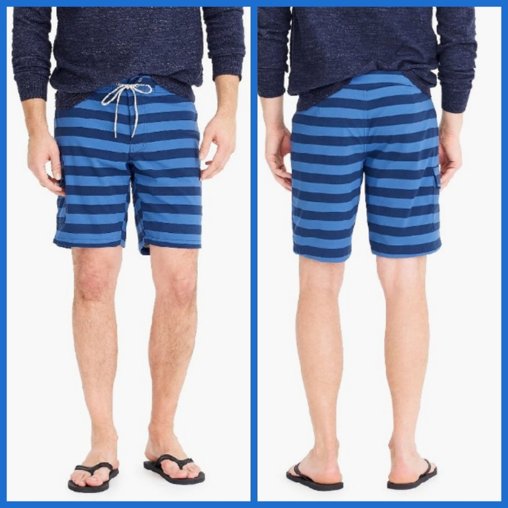 🌷3/$20🌷J.Crew Blue Striped Swim Trunks